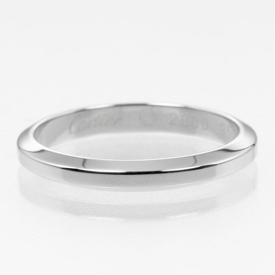 CARTIER Ring Pt950Platinum Silver 0.1" model Declaration mens 57 Used Authentic