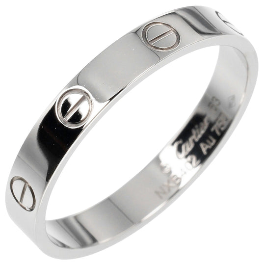 CARTIER Ring K18 white gold Silver mini love wedding mens 63 Used Authentic