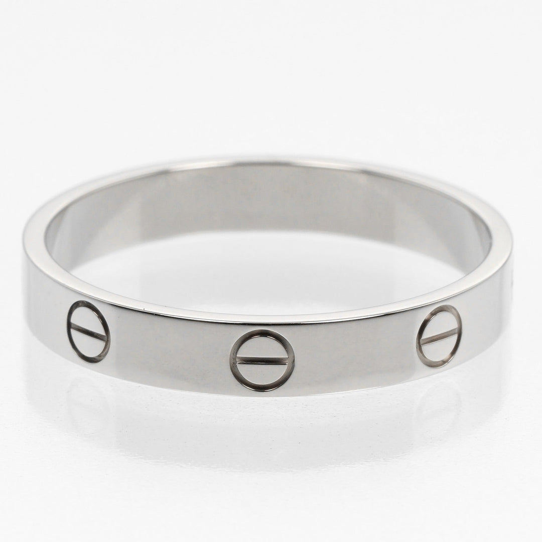 CARTIER Ring K18 white gold Silver mini love wedding mens 63 Used Authentic