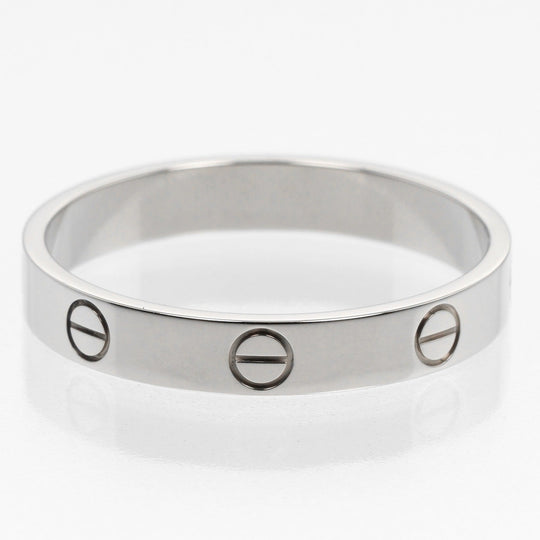 CARTIER Ring K18 white gold Silver mini love wedding mens 63 Used Authentic