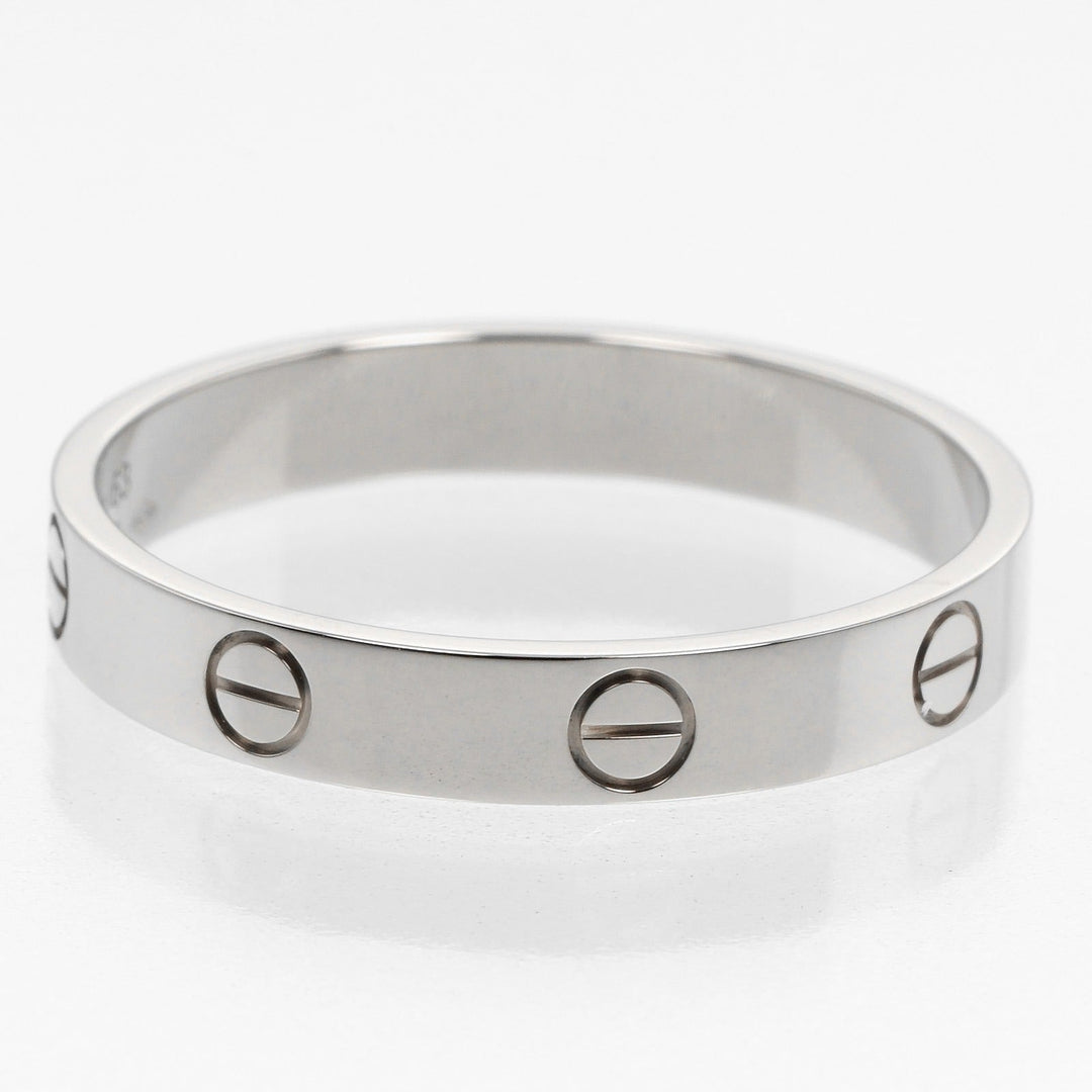 CARTIER Ring K18 white gold Silver mini love wedding mens 63 Used Authentic