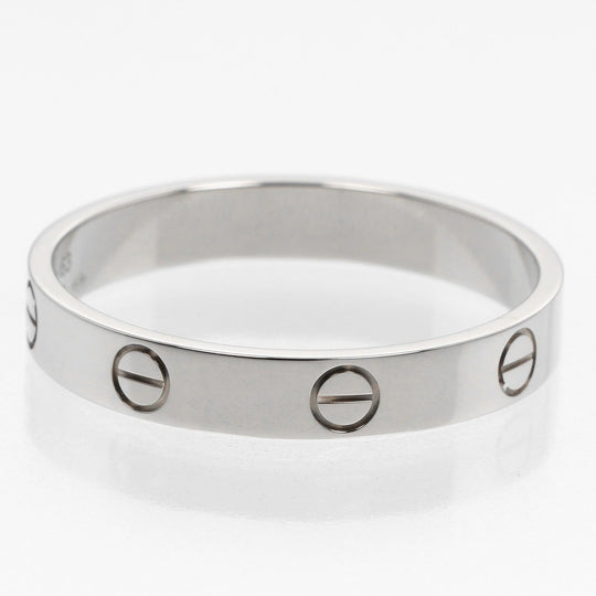 CARTIER Ring K18 white gold Silver mini love wedding mens 63 Used Authentic