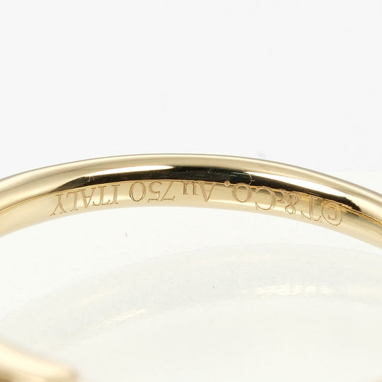TIFFANY&Co. Ring K18 Yellow Gold, Diamond gold T wire Women Used Authentic