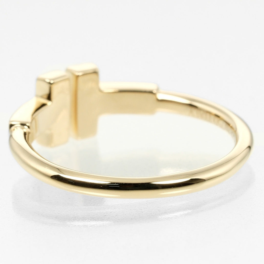 TIFFANY&Co. Ring K18 Yellow Gold, Diamond gold T wire Women Used Authentic
