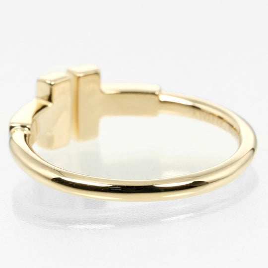 TIFFANY&Co. Ring K18 Yellow Gold, Diamond gold T wire Women Used Authentic