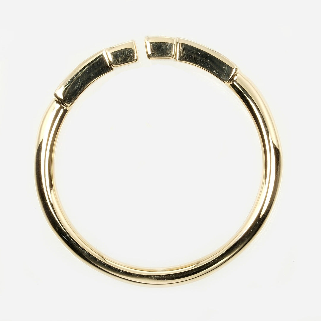 TIFFANY&Co. Ring K18 Yellow Gold, Diamond gold T wire Women Used Authentic
