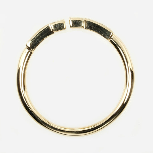 TIFFANY&Co. Ring K18 Yellow Gold, Diamond gold T wire Women Used Authentic