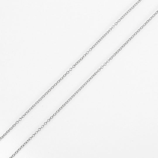 TIFFANY&Co. Necklace Pt950Platinum, Diamond Silver Top width 0.2" By the yard Women Used Authentic