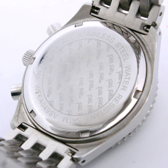 Folli Follie Watches Quartz WF6A049SV Stainless Steel, Rhinestone white bezel rhinestone White dial Women Used Authentic