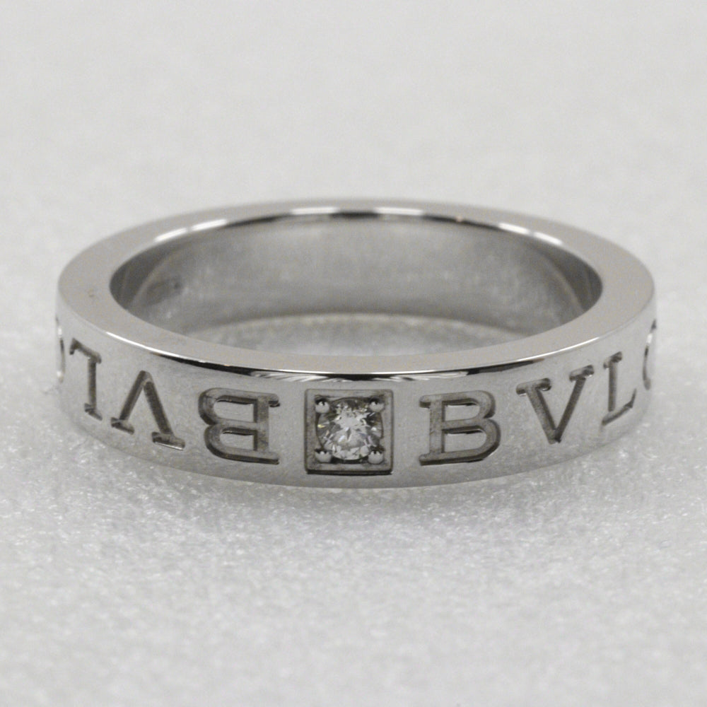 BVLGARI Ring K18 White Gold, Diamond Silver 1P diamond Bulgari Bulgari Women Used Authentic