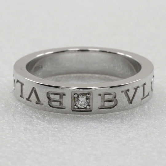 BVLGARI Ring K18 White Gold, Diamond Silver 1P diamond Bulgari Bulgari Women Used Authentic