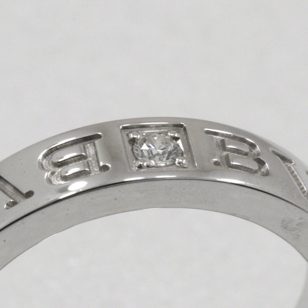 BVLGARI Ring K18 White Gold, Diamond Silver 1P diamond Bulgari Bulgari Women Used Authentic