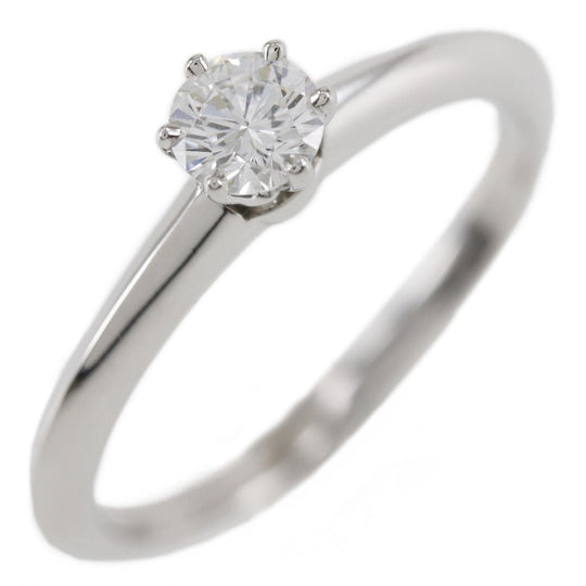 TIFFANY&Co. Ring Pt950Platinum, Diamond Silver Solitaire Women Used Authentic