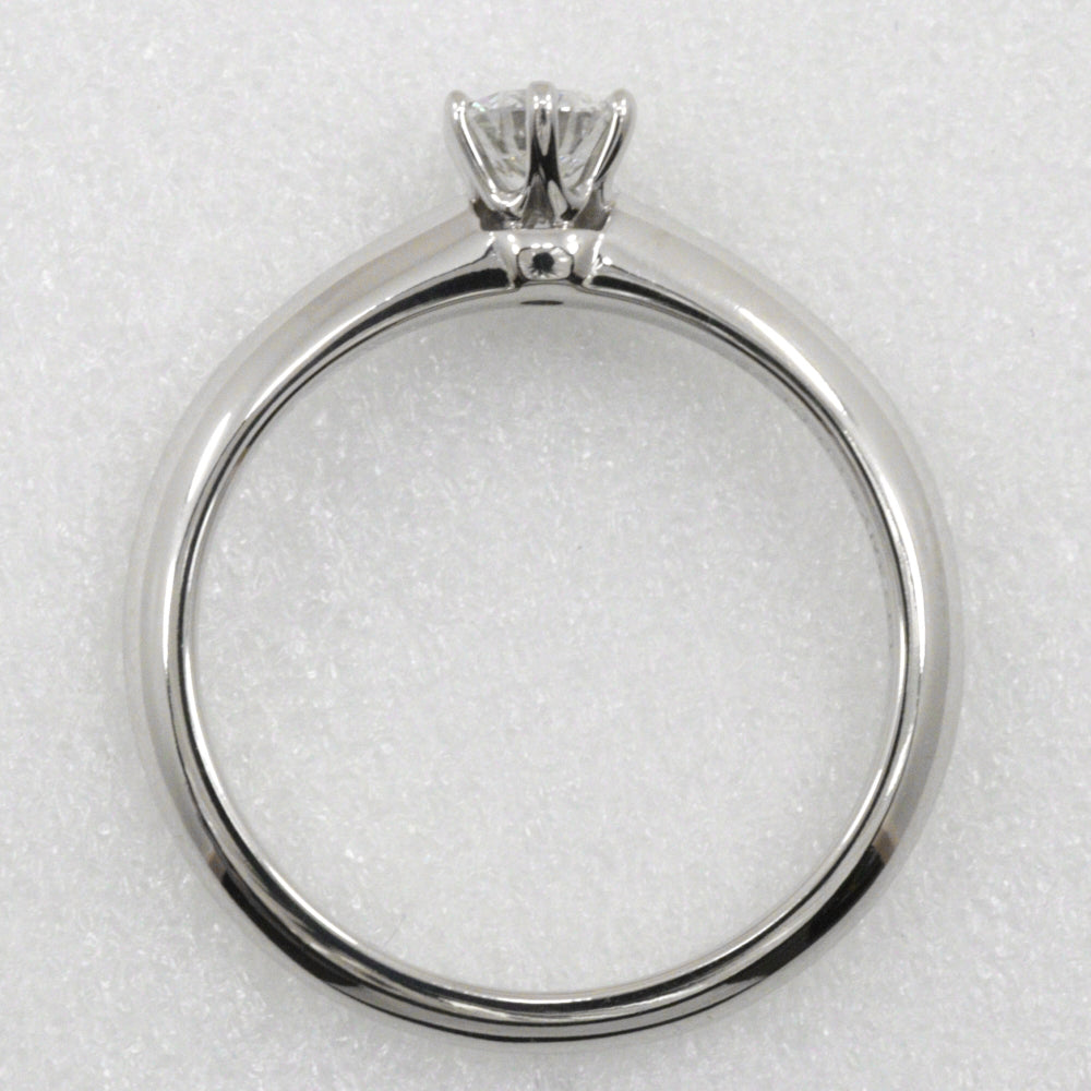 TIFFANY&Co. Ring Pt950Platinum, Diamond Silver Solitaire Women Used Authentic