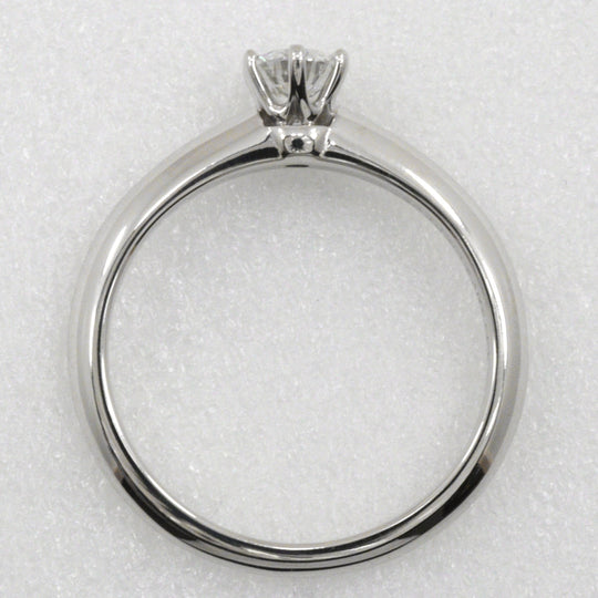 TIFFANY&Co. Ring Pt950Platinum, Diamond Silver Solitaire Women Used Authentic