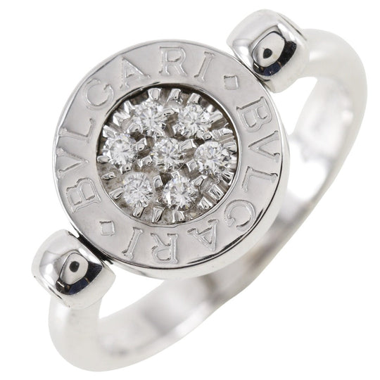 BVLGARI Ring K18 White Gold, Lapis Lazuli Silver Lapis Women 51 Used Authentic