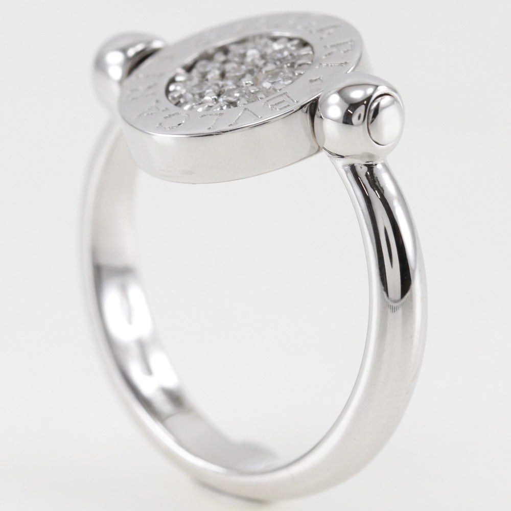 BVLGARI Ring K18 White Gold, Lapis Lazuli Silver Lapis Women 51 Used Authentic