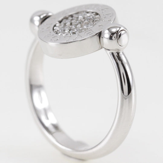 BVLGARI Ring K18 White Gold, Lapis Lazuli Silver Lapis Women 51 Used Authentic