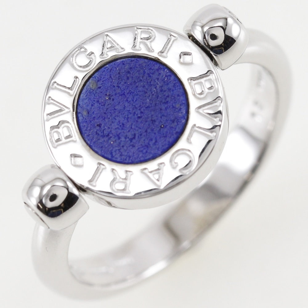BVLGARI Ring K18 White Gold, Lapis Lazuli Silver Lapis Women 51 Used Authentic