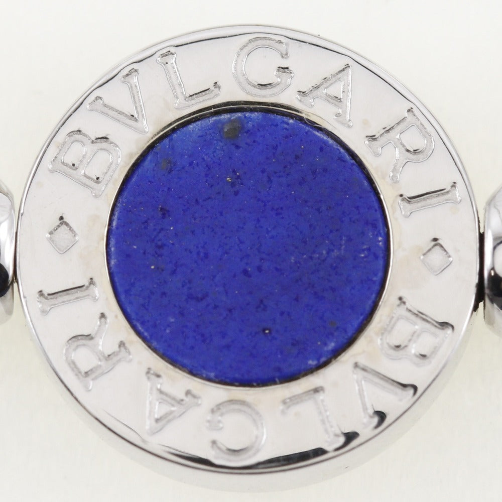 BVLGARI Ring K18 White Gold, Lapis Lazuli Silver Lapis Women 51 Used Authentic