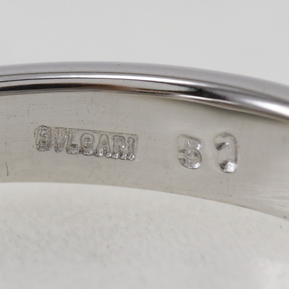 BVLGARI Ring K18 White Gold, Lapis Lazuli Silver Lapis Women 51 Used Authentic