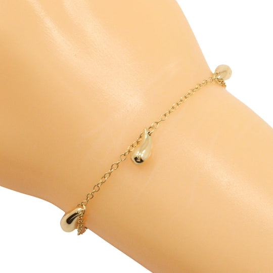 TIFFANY&Co. bracelet K18 yellow gold gold Elsa Peretti Teardrop 5P Women Used Authentic