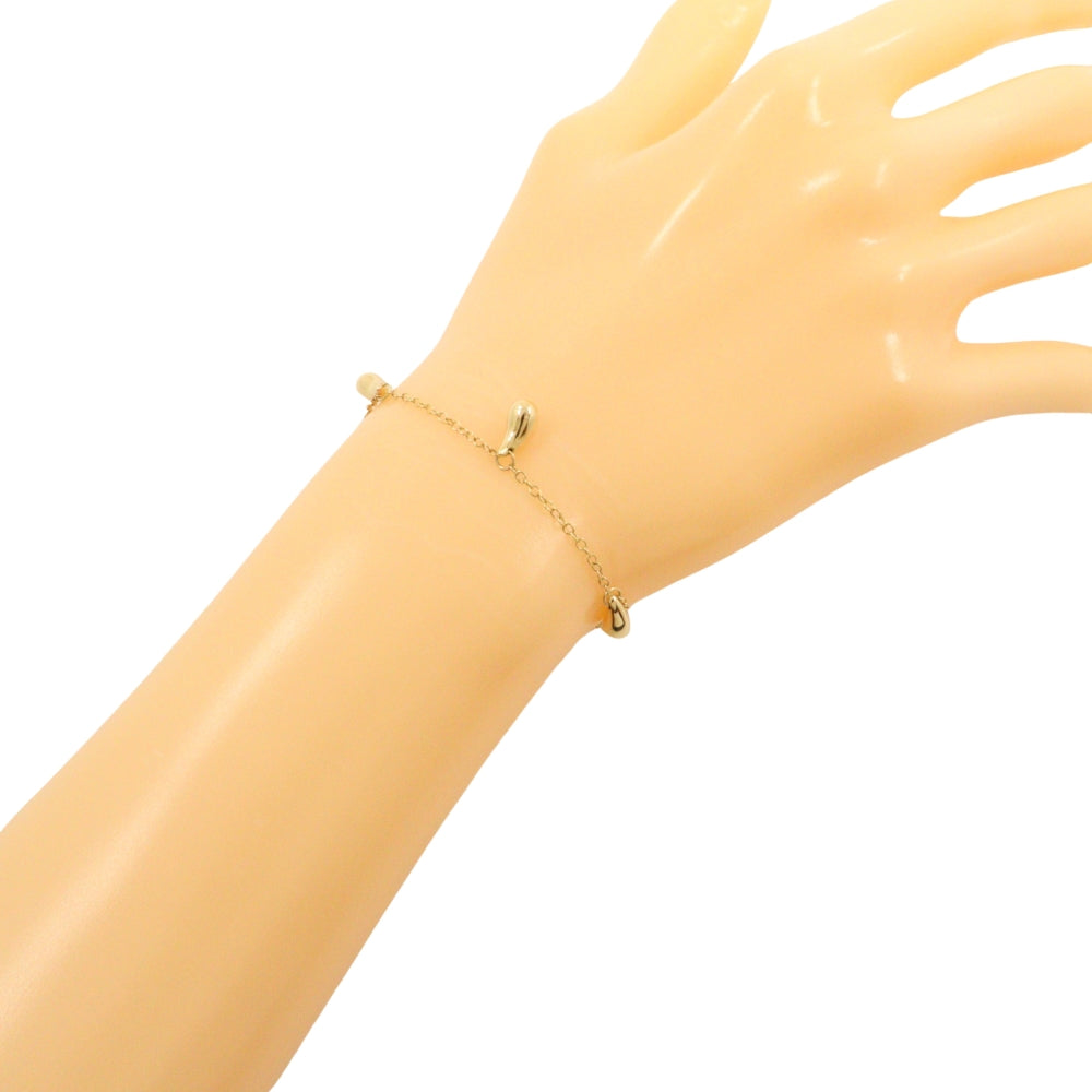 TIFFANY&Co. bracelet K18 yellow gold gold Elsa Peretti Teardrop 5P Women Used Authentic