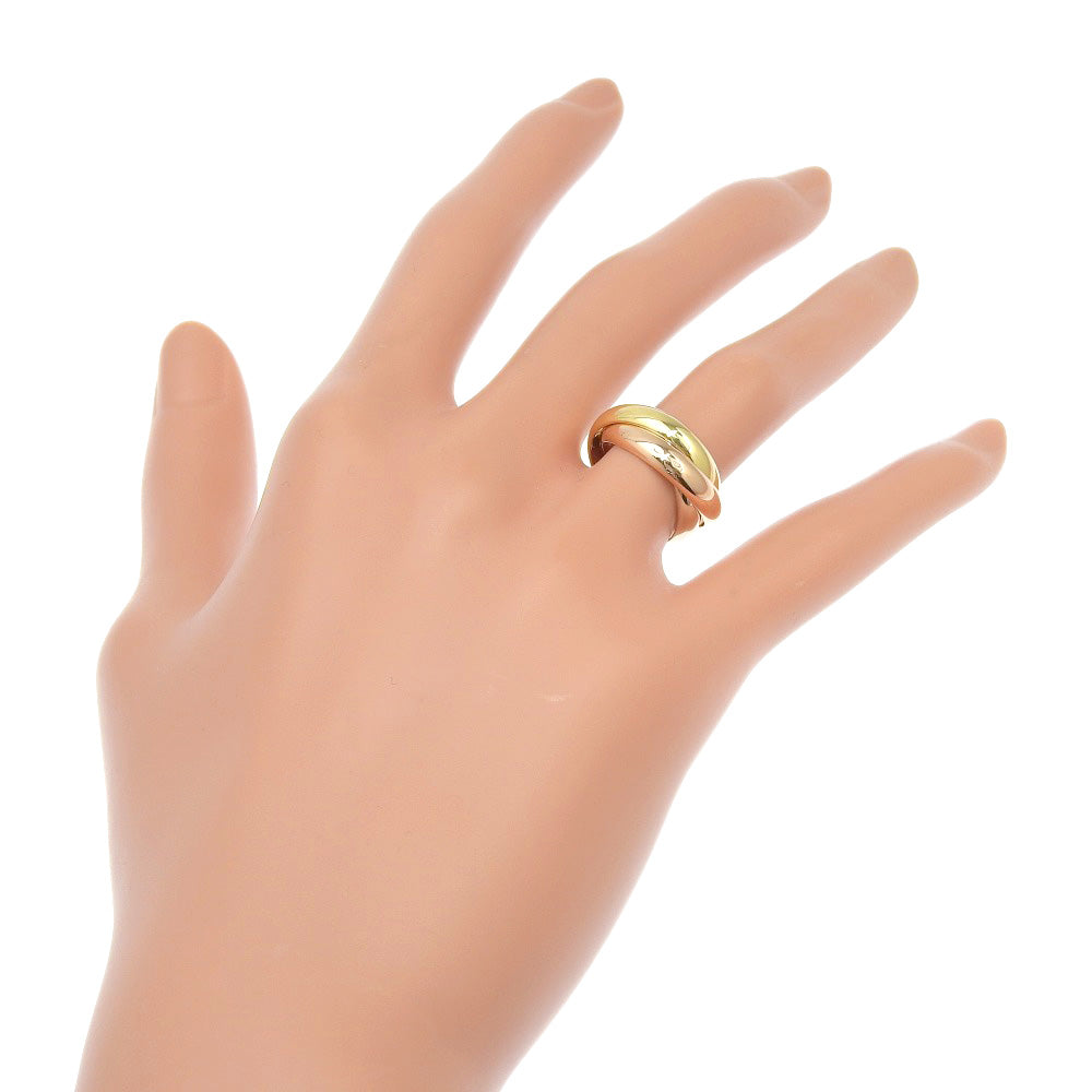 CARTIER Ring K18 yellow gold YG/PG/WG 3 stations Trinity Women 47 Used Authentic