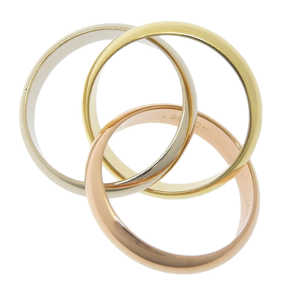 CARTIER Ring K18 yellow gold YG/PG/WG 3 stations Trinity Women 47 Used Authentic