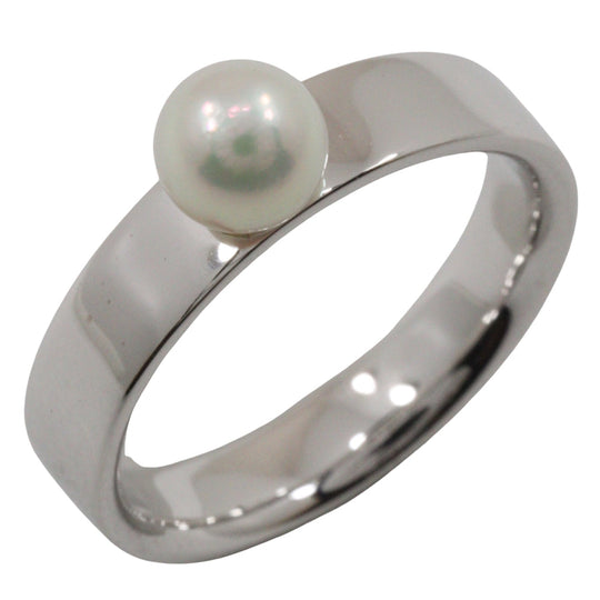 TASAKI Ring K18 White Gold, Pearl Silver Pearl Women Used Authentic