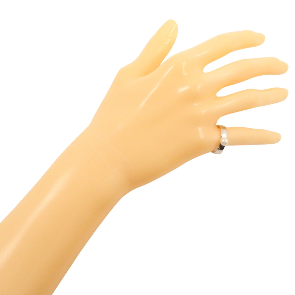 TASAKI Ring K18 White Gold, Pearl Silver Pearl Women Used Authentic