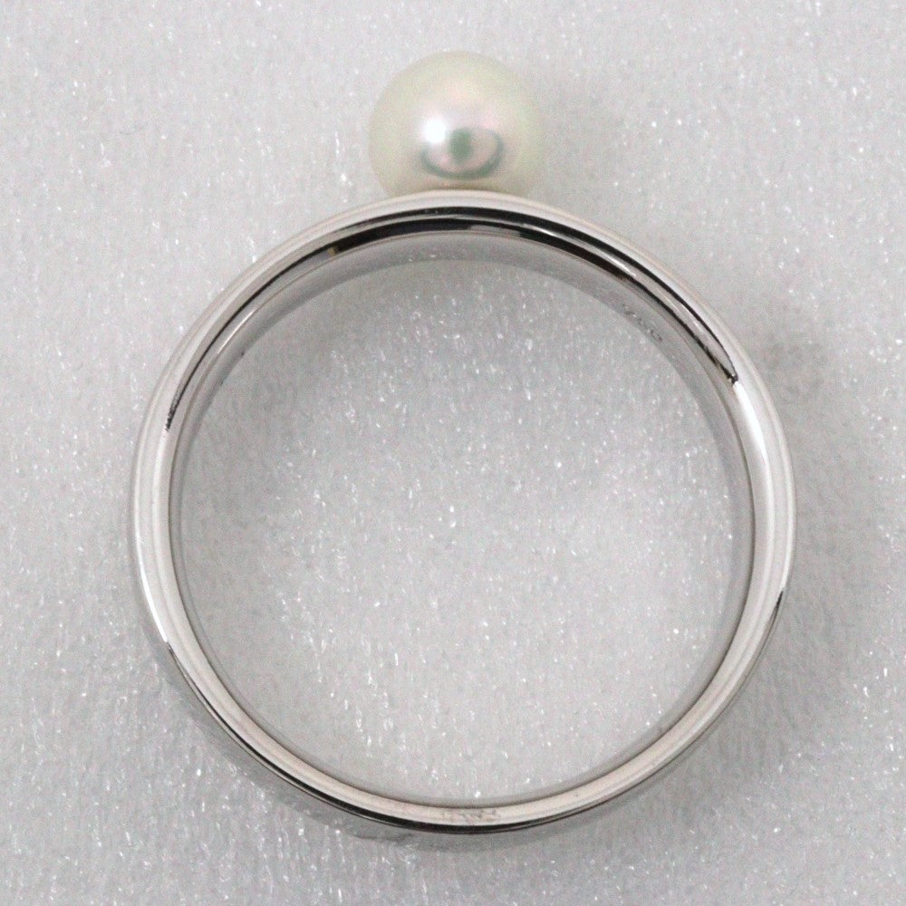 TASAKI Ring K18 White Gold, Pearl Silver Pearl Women Used Authentic