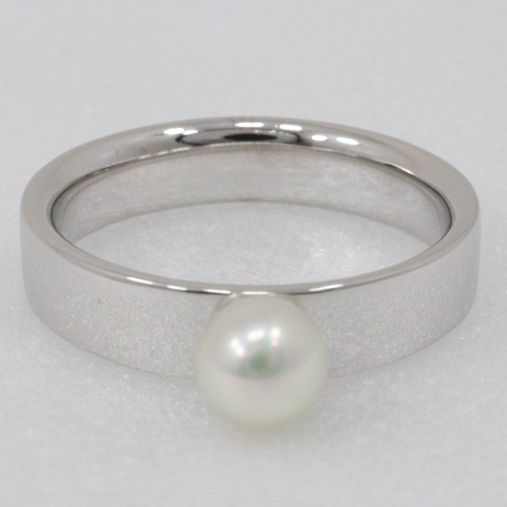TASAKI Ring K18 White Gold, Pearl Silver Pearl Women Used Authentic