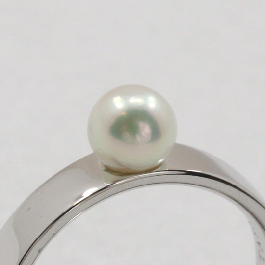 TASAKI Ring K18 White Gold, Pearl Silver Pearl Women Used Authentic