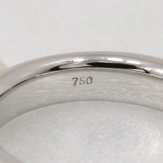 TASAKI Ring K18 White Gold, Pearl Silver Pearl Women Used Authentic