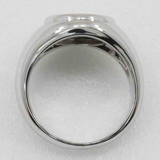 BVLGARI Ring K18 White Gold, Onyx Silver Bulgari Bulgari Women Used Authentic