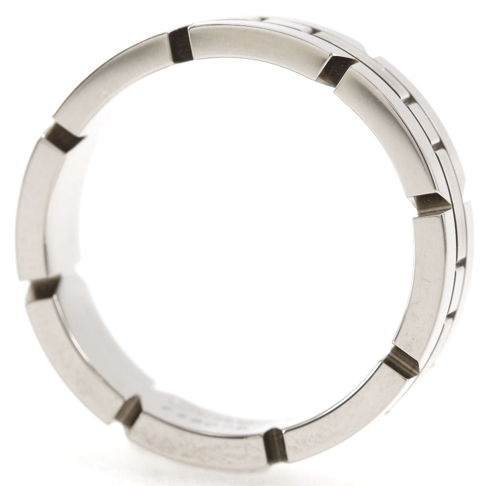 CARTIER Ring K18 white gold Silver Tank francais mens 58 Used Authentic