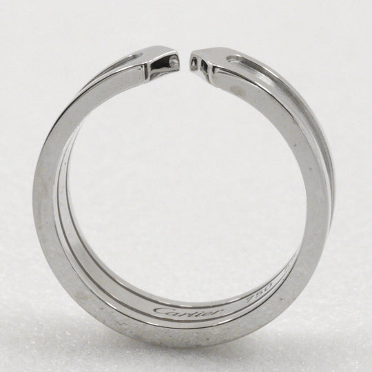 CARTIER Ring K18 white gold Silver 2C C2 mens(Unisex) 58 Used Authentic
