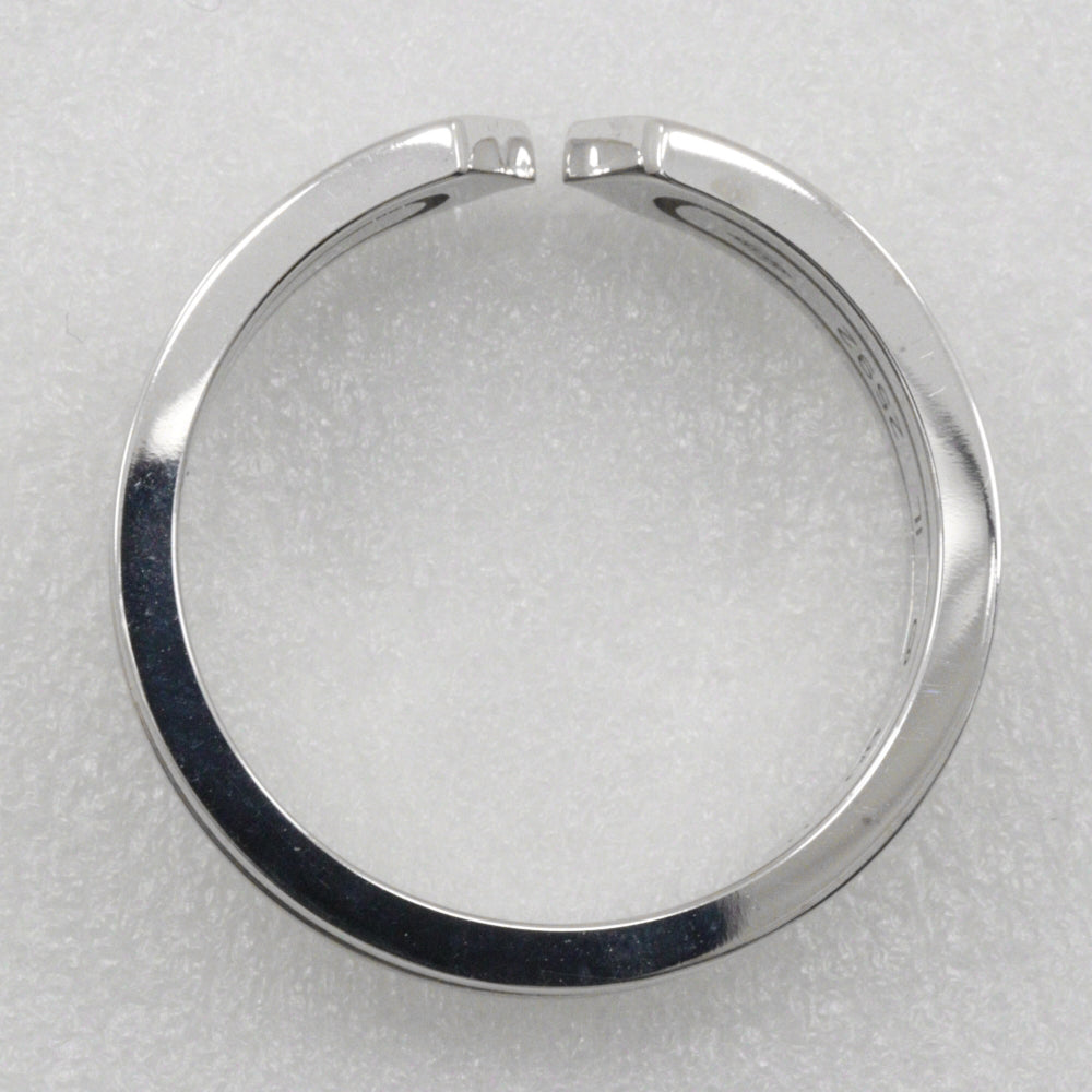 CARTIER Ring K18 white gold Silver 2C C2 mens(Unisex) 58 Used Authentic