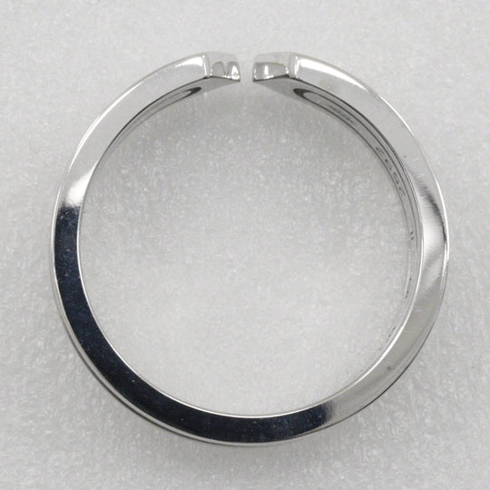 CARTIER Ring K18 white gold Silver 2C C2 mens(Unisex) 58 Used Authentic