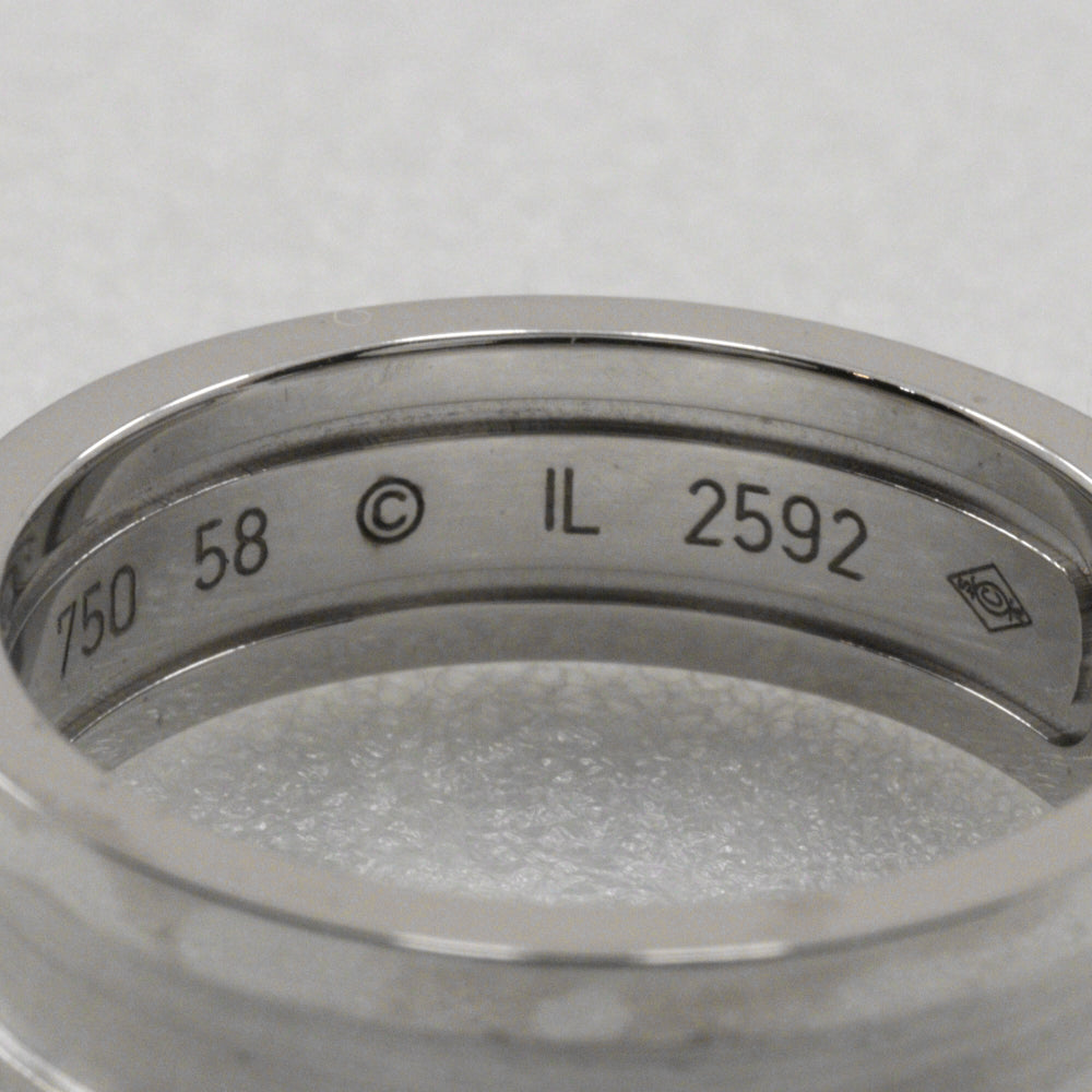 CARTIER Ring K18 white gold Silver 2C C2 mens(Unisex) 58 Used Authentic