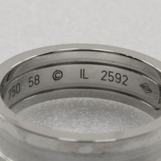 CARTIER Ring K18 white gold Silver 2C C2 mens(Unisex) 58 Used Authentic