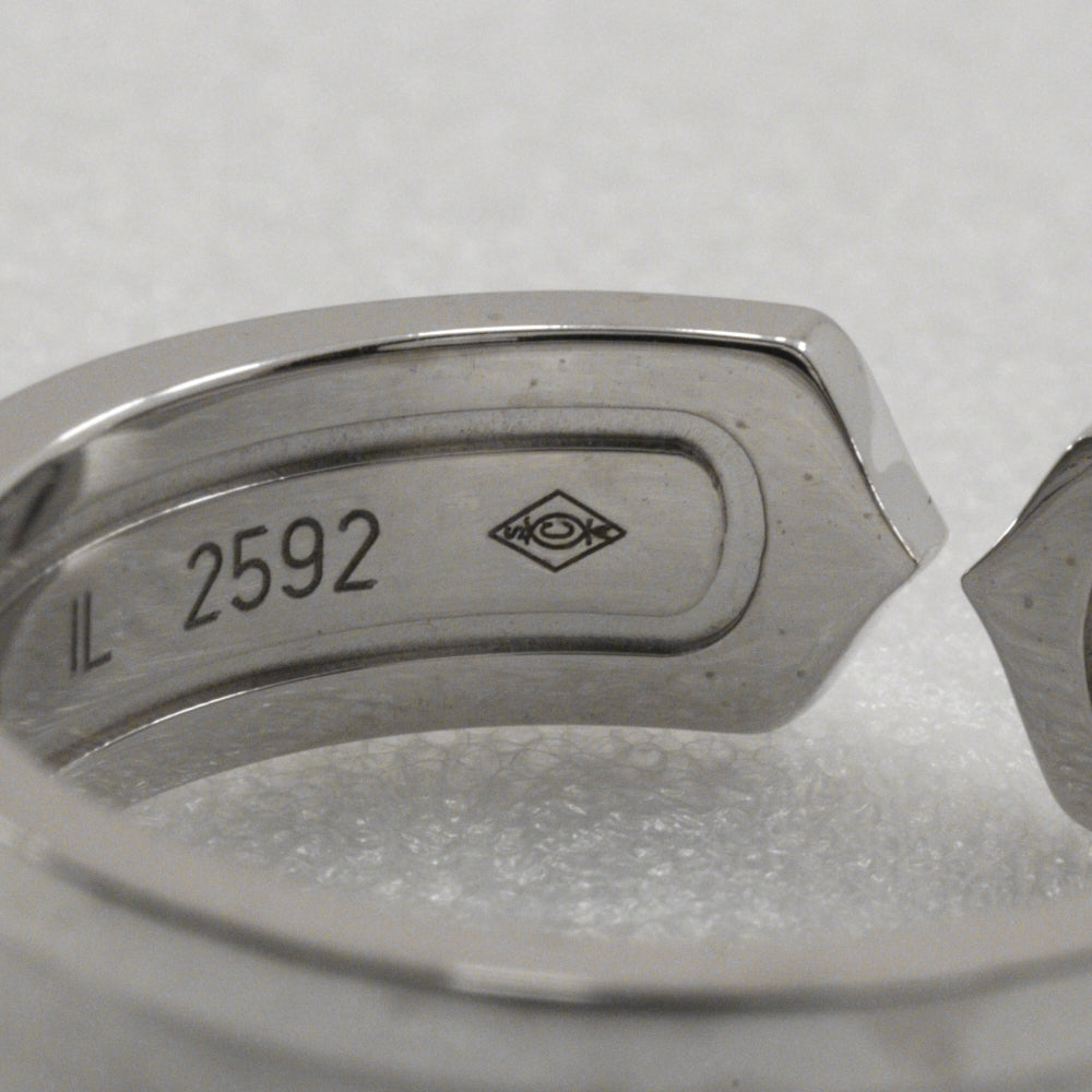 CARTIER Ring K18 white gold Silver 2C C2 mens(Unisex) 58 Used Authentic