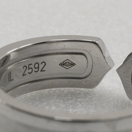 CARTIER Ring K18 white gold Silver 2C C2 mens(Unisex) 58 Used Authentic
