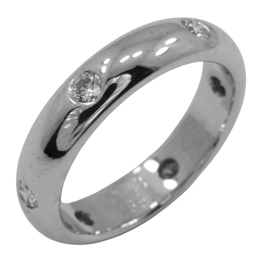 CARTIER Ring K18 White Gold, Diamond Silver 6P diamond Stellar Ring Women 48 Used Authentic