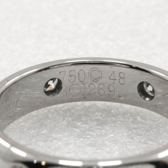 CARTIER Ring K18 White Gold, Diamond Silver 6P diamond Stellar Ring Women 48 Used Authentic