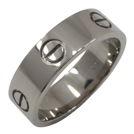CARTIER Ring K18 white gold Silver Love Ring Women 57 Used Authentic