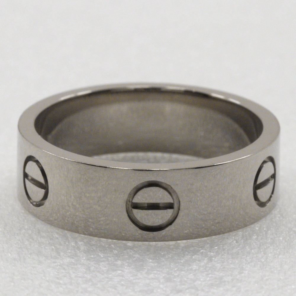 CARTIER Ring K18 white gold Silver Love Ring Women 57 Used Authentic