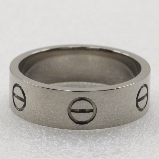 CARTIER Ring K18 white gold Silver Love Ring Women 57 Used Authentic