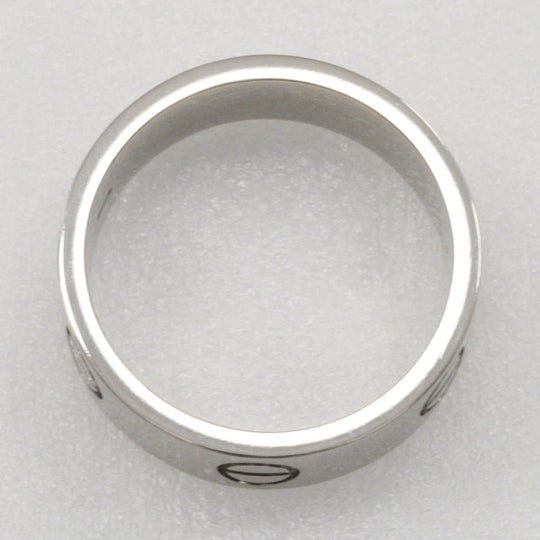CARTIER Ring K18 white gold Silver Love Ring Women 57 Used Authentic
